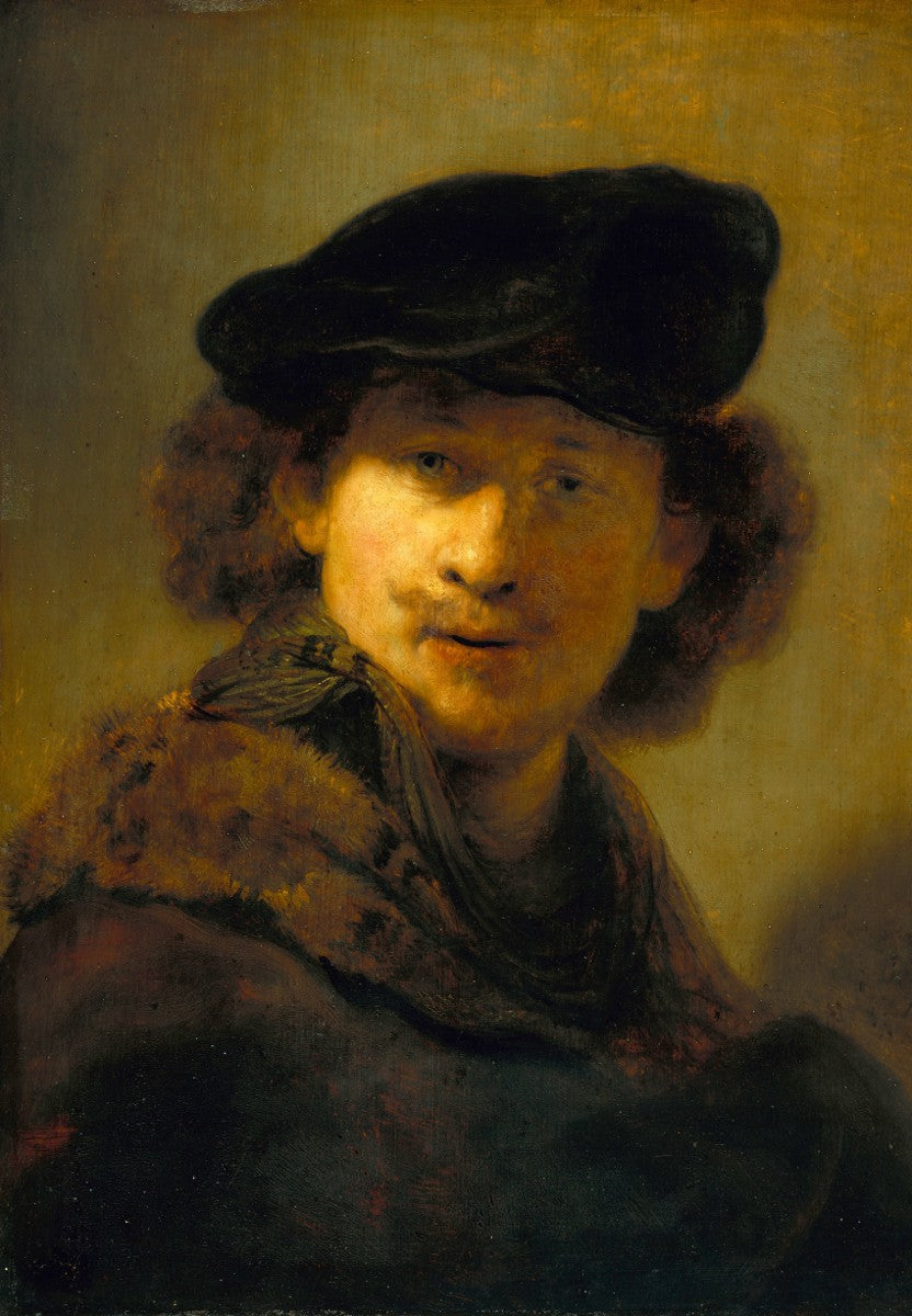 Rembrandt 'Self-portrait in a Velvet Beret, detail' - World of Art Global Limited