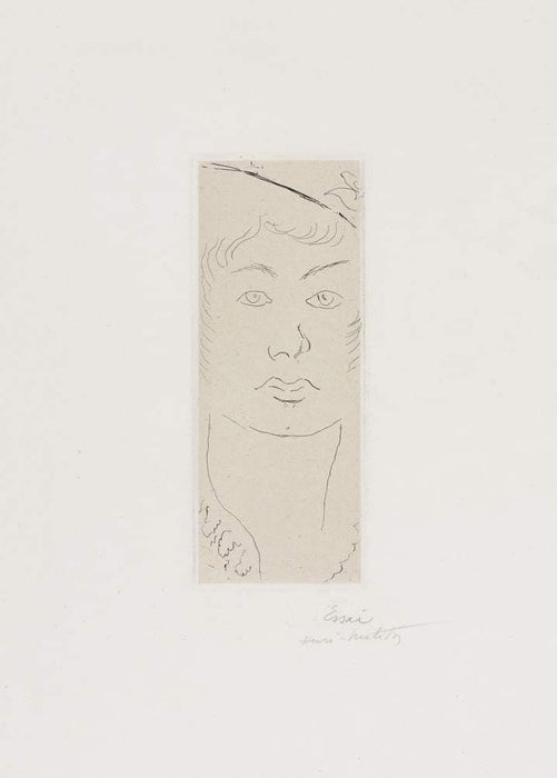 Henri Matisse 'Loulou, Face from Front', France, 1914-15, Reproduction 200gsm A3 Vintage Classic Art Poster