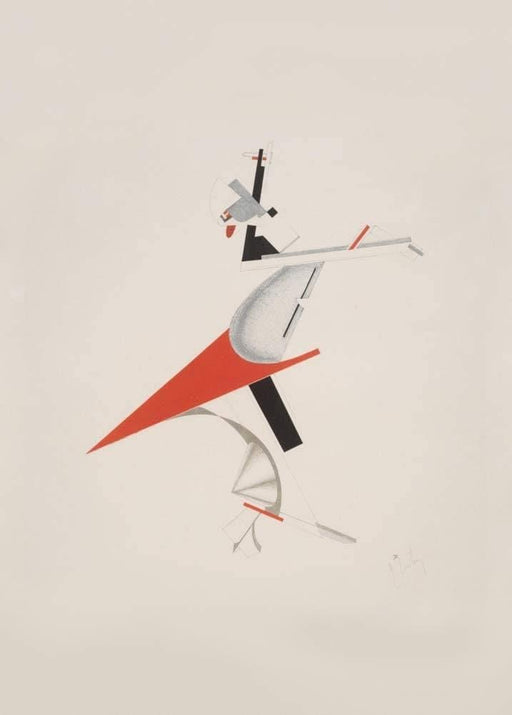 El Lissitzky 'Figurine One, Three-Dimensional Design for 'Victory Over The Sun, 1923, Reproduction 200gsm A3 Vintage Constructivism Suprematism Poster - World of Art Global Limited