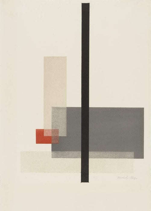 Laszlo Moholy-Nagy 'Composition from Masters Portfolio of The Staatliches Bauhaus', Germany, 1923', Germany, Reproduction 200gsm A3 Vintage Bauhaus Constructivism Poster