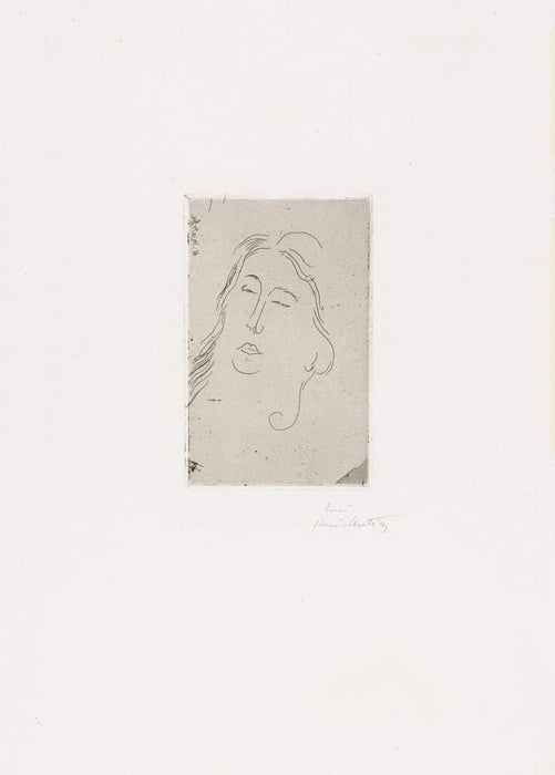 Henri Matisse 'Marguerite, with Closed Eyes', France, 1918-19, Reproduction 200gsm A3 Vintage Classic Art Poster