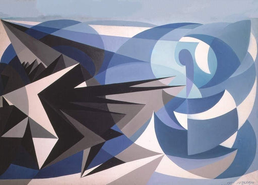 Giacomo Balla 'Mercury Pessimism and Optimism', Italy, 1923, Futurism, Reproduction 200gsm A3 Vintage Classic Art Poster - World of Art Global Limited