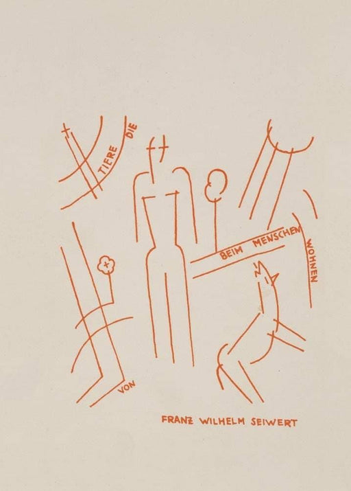 Franz Wilhelm Seiwert 'Tiere die Beim Menschen wohnen', Germany, 1932, Reproduction 200gsm A3 Vintage Bauhaus Constructivism Art Poster - World of Art Global Limited