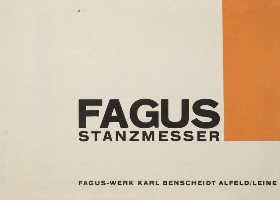 Vintage Bauhaus 'Fagus Stanzmesser', Germany, 1923, Herbert Bayer, Reproduction 200gsm A3 Vintage Bauhaus Poster
