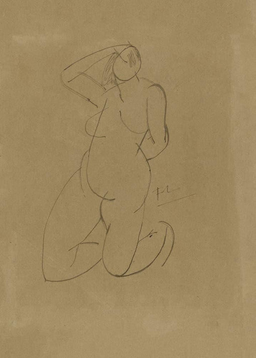 Fernand Leger 'Kneeling Nude', France, 1907-08, Reproduction 200gsm A3 Vintage Classic Art Poster - World of Art Global Limited