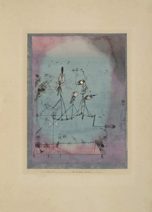 Paul Klee 'Twittering Machine', Swiss-German, 1922, Reproduction 200gsm A3 Abstract, Bauhaus Vintage Classic Art Poster