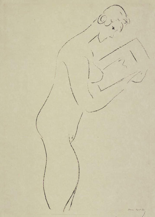 Henri Matisse 'Reading, Nude in Profile', France, 1913 Reproduction 200gsm A3 Vintage Classic Art Poster