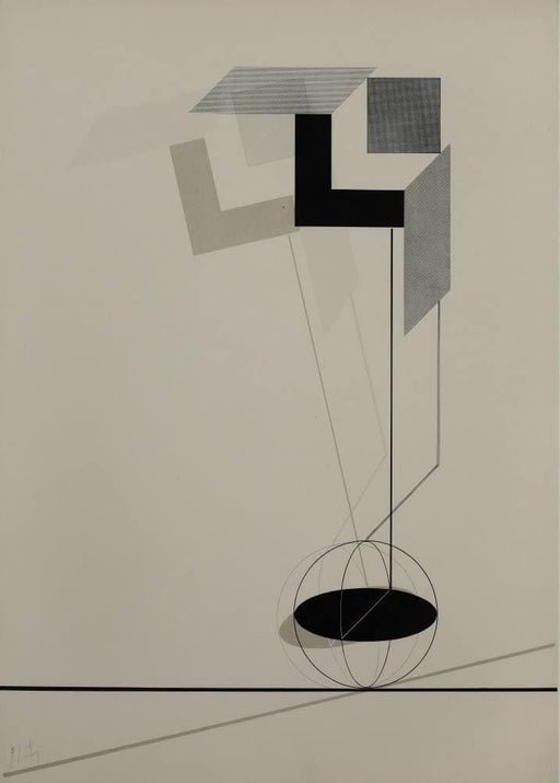 El Lissitzky 'Kestnermappe Proun 2', Russia, 1923, Reproduction 200gsm A3 Vintage Constructivism Suprematism Poster - World of Art Global Limited