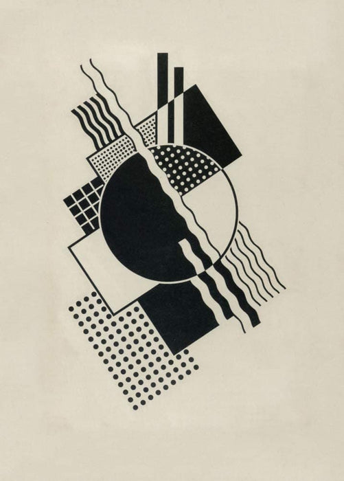 Henryk Berlewi 'Kontrasty Mechanofakturowe', Poland, 1923, Reproduction 200gsm A3 Vintage Neoplasticism Constructivism Art Poster