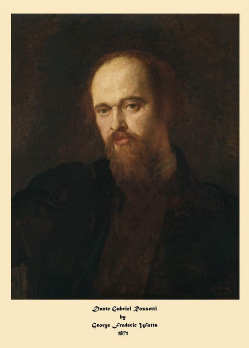 Dante Gabriel Rossetti 'A Portrait of Dante Gabriel Rossetti', by George Frederic Watts, 1871, Reproduction 200gsm A3 Vintage Classic Art Poster - World of Art Global Limited