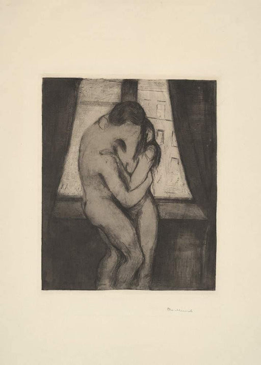 Edvard Munch 'The Kiss', Norway, 1895, Reproduction 200gsm A3 Vintage Classic Art Poster - World of Art Global Limited