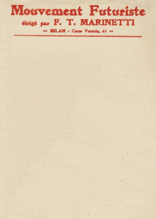 Vintage Futurism 'Futurist Movement Letterhead', Italy, Circa. 1915-20, Reproduction 200gsm A3 Vintage Futurism Poster