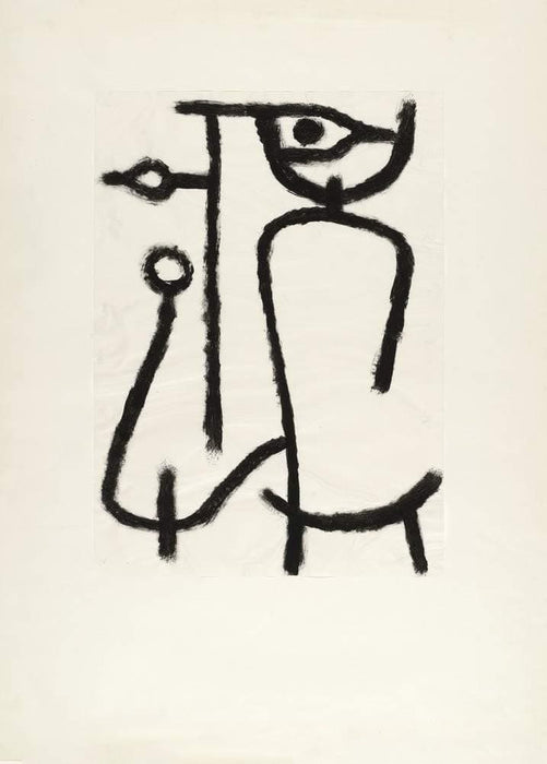 Paul Klee 'Lady Apart', Swiss-German, 1940, Reproduction 200gsm A3 Abstract, Bauhaus Vintage Classic Art Poster