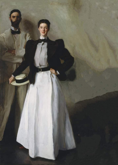John Singer Sargent 'Mr, and Mrs, I, N, Phelps Stokes', U.S.A, 1897, Reproduction 200gsm A3 Vintage Classic Art Poster