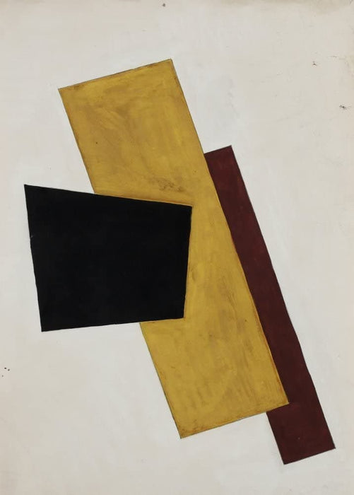 Lyubov Popova Composition 'Black Gold Brown', Russia, 1917, Reproduction 200gsm A3 Vintage Futurism, Suprematism, Constructivism Classic Art Poster
