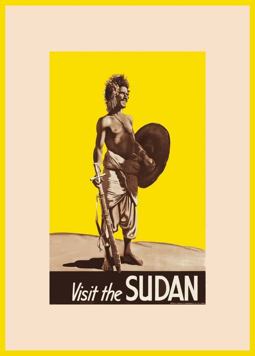 Vintage Travel Africa 'Sudan', 1930's, Reproduction 200gsm A3 Vintage Art Deco Travel Poster