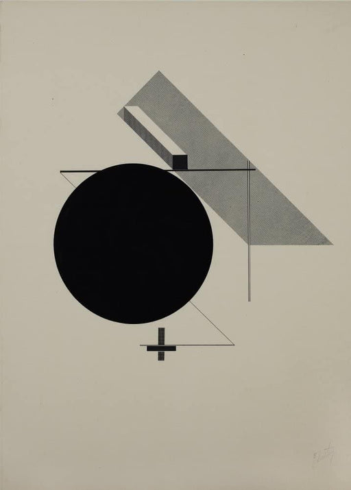 El Lissitzky 'Kestnermappe Proun 5', Russia, 1923, Reproduction 200gsm A3 Vintage Constructivism Suprematism Poster - World of Art Global Limited
