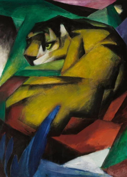 Franz Marc 'The Tiger, Detail', German Expressionism, 1912, Reproduction 200gsm A3 Vintage Classic Art Poster - World of Art Global Limited