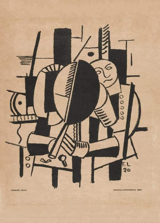 Fernand Leger 'Woman at The Mirror from Das Kunstblatt, IV Annual', France, 1920, Reproduction 200gsm A3 Vintage Classic Art Poster - World of Art Global Limited