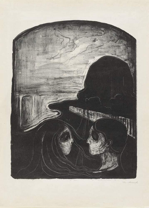 Edvard Munch 'Attraction', Norway, 1896, Reproduction 200gsm A3 Vintage Classic Art Poster - World of Art Global Limited