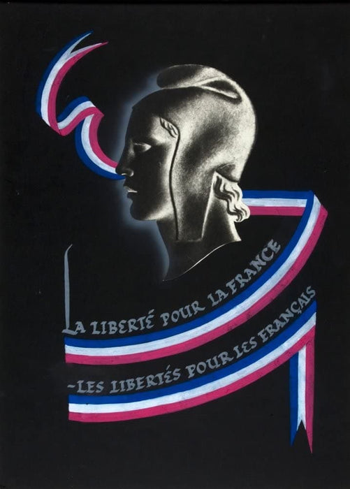 Vintage French WW2 Propaganda 'Freedom of France, for Freedom for The French, France, 1939-45, Reproduction 200gsm A3 Vintage French Propaganda Poster