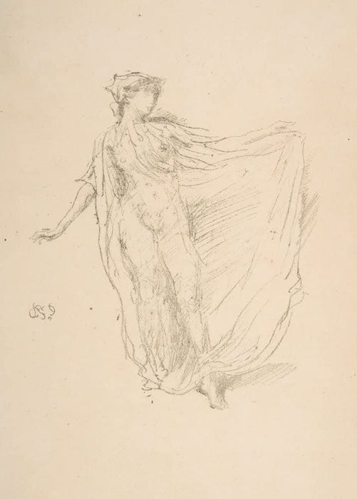 James McNeill Whistler 'Dancing Girl', America, 1890, Reproduction 200gsm A3 Vintage Classic Art Poster