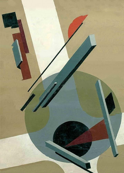 El Lissitzky 'Proun, Detail', Russia, 1920, Reproduction 200gsm A3 Vintage Constructivism Suprematism Poster - World of Art Global Limited
