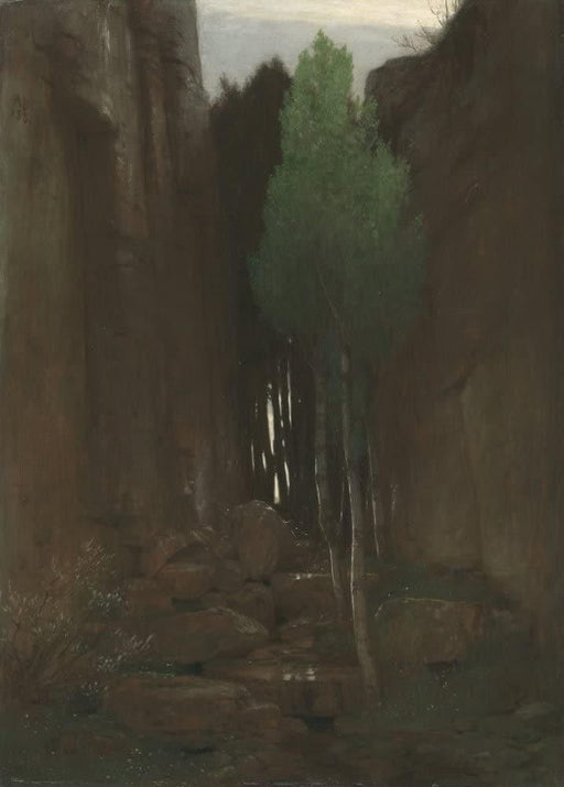 Arnold Bocklin 'Spring in a Narrow Gorge, Detail', Switzerland, 1881, Reproduction 200gsm A3 Vintage Classic Art Poster - World of Art Global Limited
