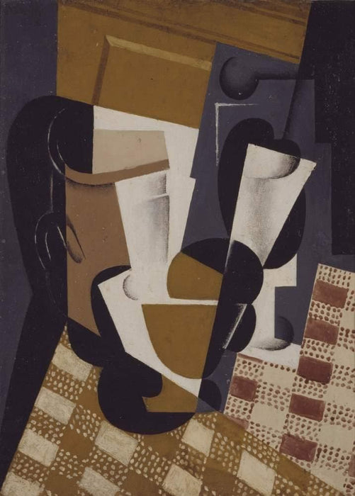 Juan Gris 'Wine Jug and Glass', Spain, 1916, Reproduction 200gsm A3 Vintage Classic Art Poster