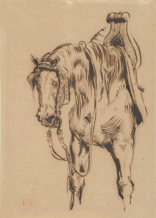 Eugene Delacroix 'Goetz Van Berlichingen's Horse', France, 1842, Reproduction 200gsm A3 Classic Art Vintage Poster - World of Art Global Limited