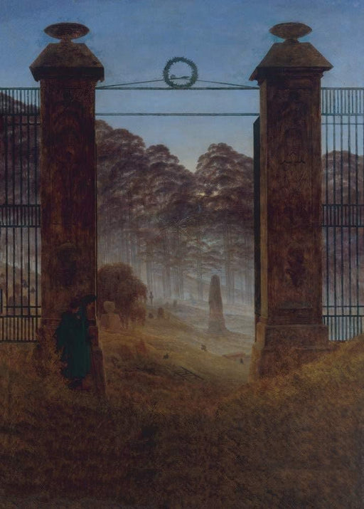 Caspar David Friedrich 'The Cemetery Entrance', Germany, 1825, Reproduction 200gsm A3 Vintage Classic Art Poster - World of Art Global Limited