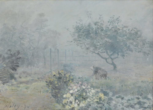 Alfred Sisley 'Le Brouillard, Voisins', 1874, British, Impressionism, Reproduction 200gsm A3 Vintage Classic Art Poster - World of Art Global Limited