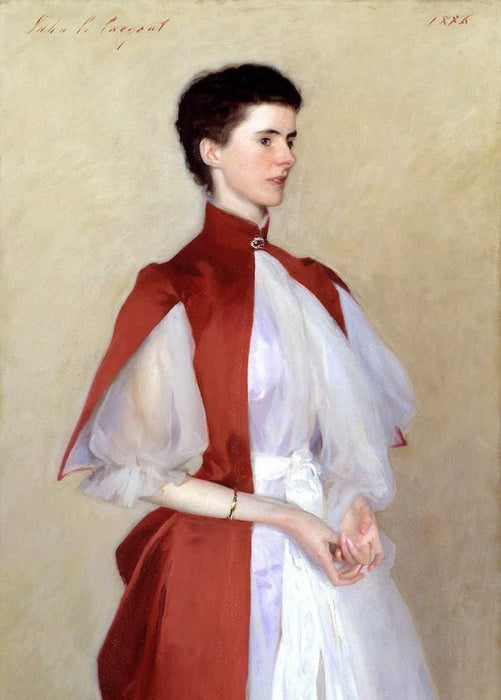 John Singer Sargent 'Portrait of Mrs Robert Harrison, Detail', U.S.A, 1886, Reproduction 200gsm A3 Vintage Classic Art Poster