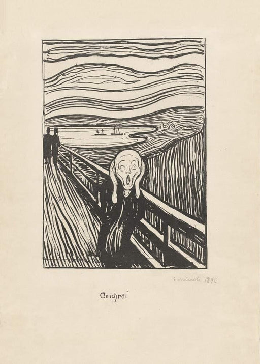 Edvard Munch 'The Scream', Norway, 1895, Reproduction 200gsm A3 Vintage Classic Art Poster - World of Art Global Limited