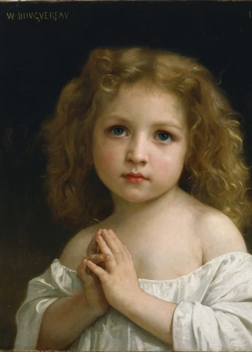 William-Adolphe Bouguereau 'Little Girl, Detail', France, 1878, Reproduction 200gsm A3 Vintage Art Poster