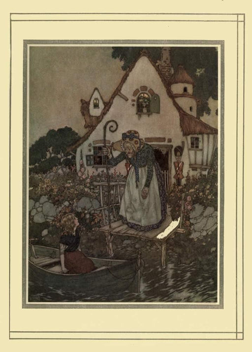 Edmund Dulac 'The Garden of The Woman Learned in Magic', from 'Stories from Hans Christian Andersen', France, 1911, Reproduction 200gsm A3 Vintage Classic Art Poster - World of Art Global Limited