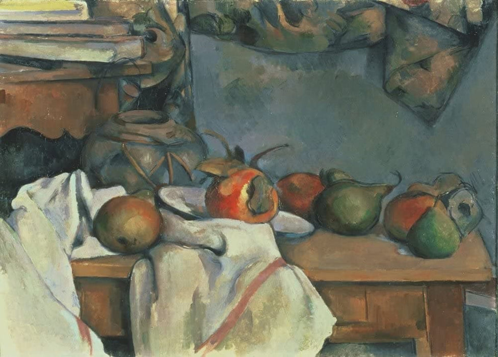 Paul Cezanne 'Ginger Pot with Pomegranate and Pears', France, 1893, Reproduction 200gsm A3 Vintage Classic Art Poster