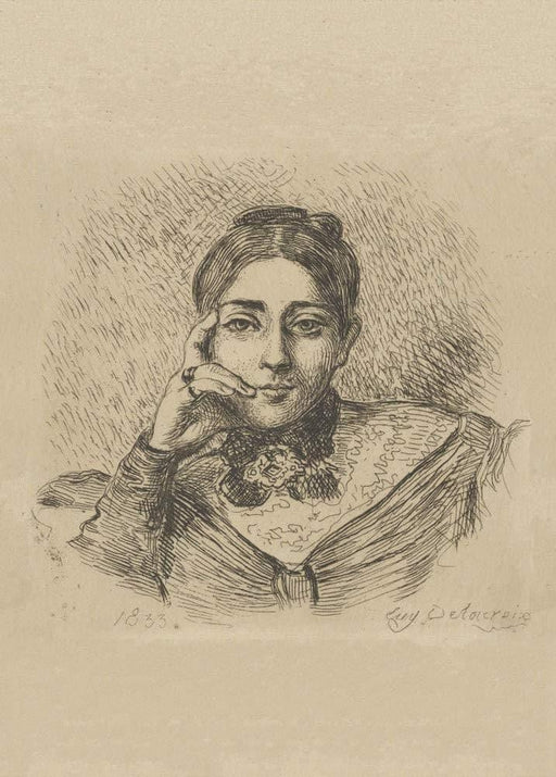 Eugene Delacroix 'Portrait of Madame Frederic Villot', France, 1833, Reproduction 200gsm A3 Classic Art Vintage Poster - World of Art Global Limited