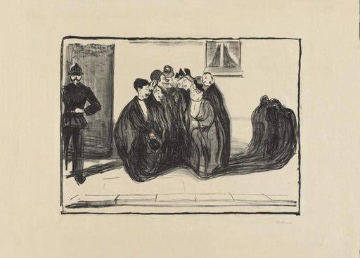 Edvard Munch 'Thanking The Group', Norway, 1899, Reproduction 200gsm A3 Vintage Classic Art Poster - World of Art Global Limited