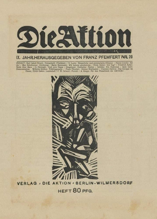 Franz Wilhelm Seiwert 'Die Aktion, vol, 9, no, 20', Germany, 1919, Reproduction 200gsm A3 Vintage Bauhaus Constructivism Art Poster - World of Art Global Limited