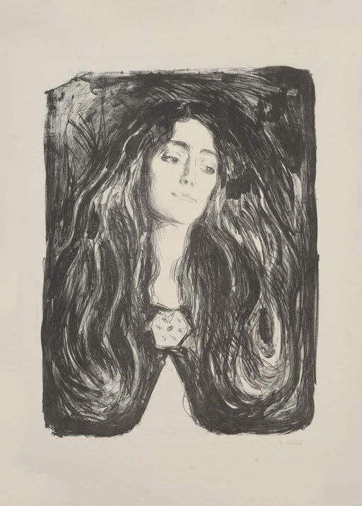 Edvard Munch 'The Brooch', Norway, 1900, Reproduction 200gsm A3 Vintage Classic Art Poster - World of Art Global Limited