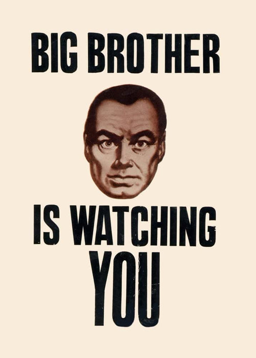 Vintage Literature '1984. Big Brother is Watching You', England, 1949, George Orwell, Reproduction 200gsm A3 Vintage Orwellian Poster