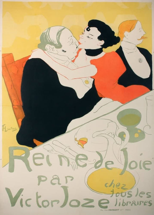 Henri de Toulouse-Lautrec 'Reine de Joie par Victor Joze', France, 1892, Reproduction 200gsm A3 Vintage Classic Art Nouveau Poster