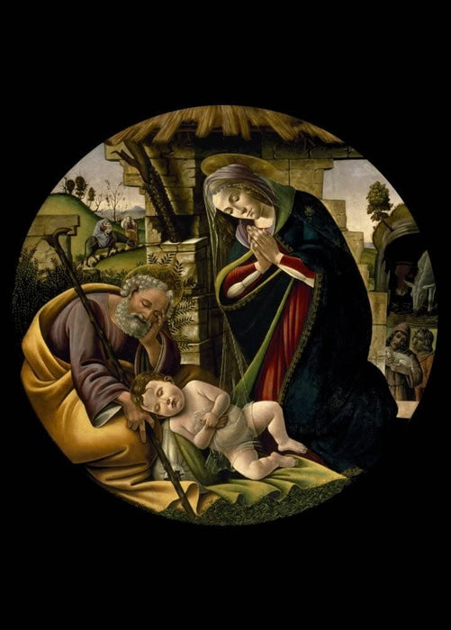 Sandro Botticelli 'The Adoration of The Christ Child', Italy, 1500, Reproduction 200gsm A3 Classic Art Poster