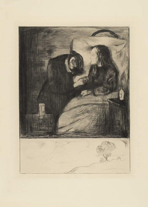 Edvard Munch 'The Sick Child', Norway, 1894, publishEd 1895, Reproduction 200gsm A3 Vintage Classic Art Poster - World of Art Global Limited