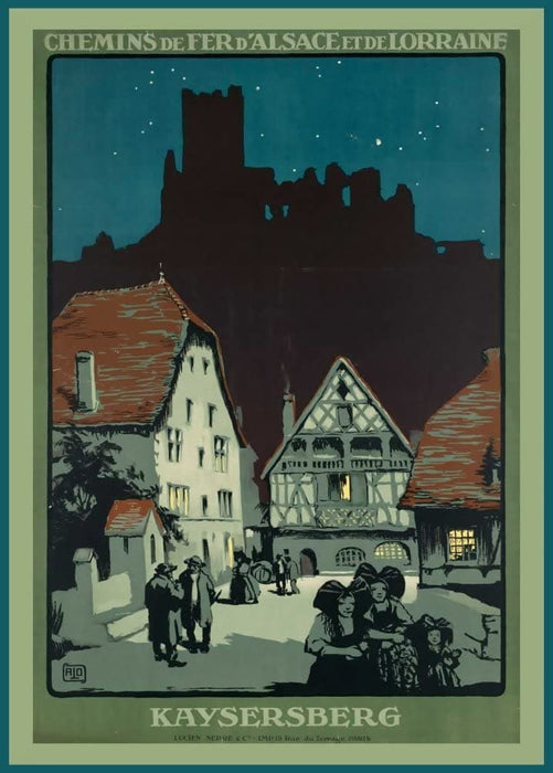 Vintage Travel France 'Kayersburg', 1930, Reproduction 200gsm A3 Vintage Travel Poster