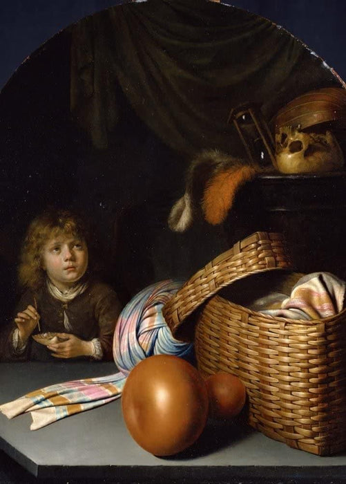 Gerrit Dou 'Still Life with a Boy Blowing Bubbles, Detail', Netherlands, 1635-36, Reproduction 200gsm A3 Vintage Classic Art Poster - World of Art Global Limited