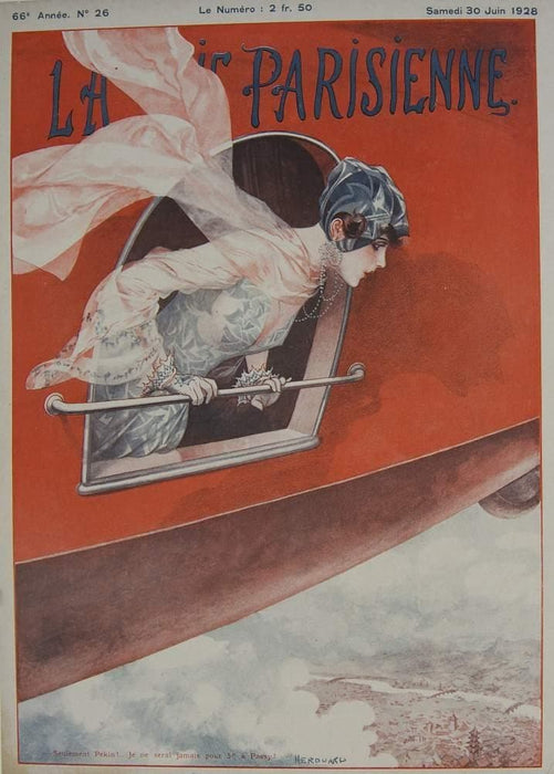 Vintage Clothes and Accessories 'La Vie Parisienne Fashion Magazine Cover', June, 1928, Reproduction 200gsm A3 Vintage Art Deco Poster
