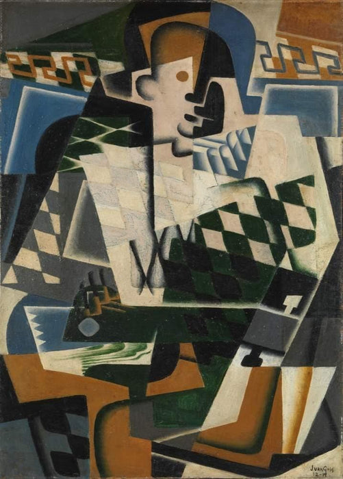Juan Gris 'Harlequin with Guitar', Spain, 1919, Reproduction 200gsm A3 Vintage Classic Art Poster