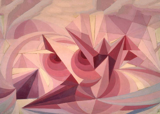 Giacomo Balla 'Force Lines of Landscape Amethyst', Italy, 1918, Futurism, Reproduction 200gsm A3 Vintage Classic Art Poster - World of Art Global Limited